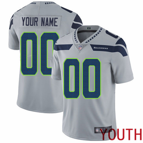 Limited Grey Youth Alternate Jersey NFL Customized Football Seattle Seahawks Vapor Untouchable